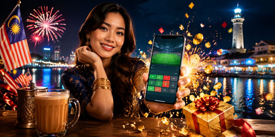 Paparan permainan E-Sukan di telefon mudah alih dengan latar gelap bertema neon